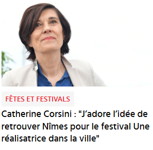 Catherine Corsini, "J’adore l’idée de retrouver Nîmes pour le festival Une réalisatrice dans la ville"